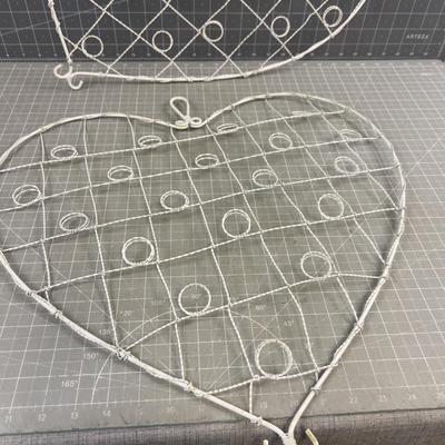 Wire Wall Décor' HEART Shaped Set of 2 