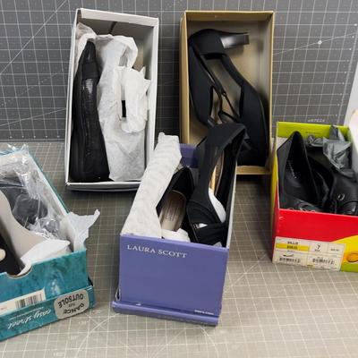 SHOES (5) new or like new - Black 