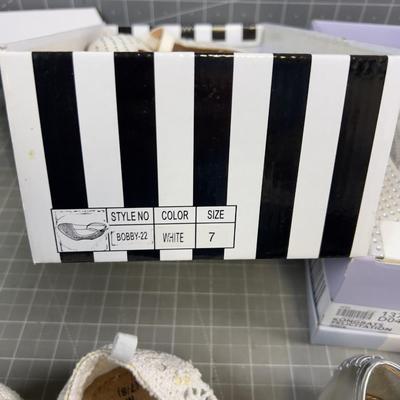 SHOES (6) new or like new - White / Silver