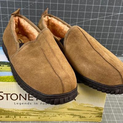 STONEY RIVER Slippers for MEN Size 14 Tan 