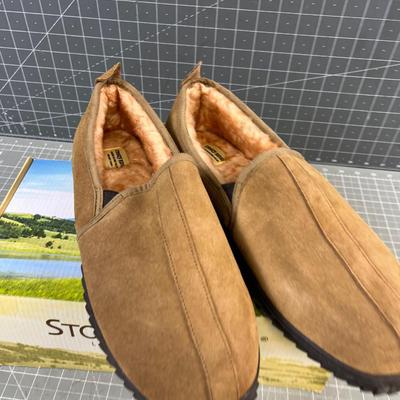STONEY RIVER Slippers for MEN Size 14 Tan 