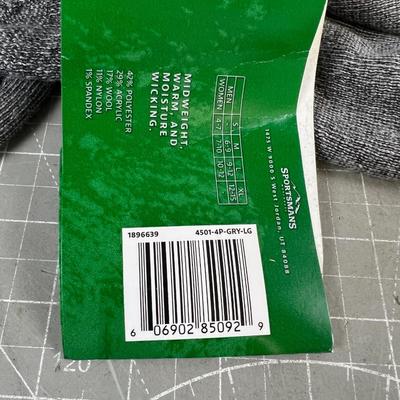 Socks MEN'S (6) Pair Sportsman's Crew Socks Large