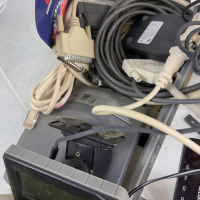 TUB Of Old Electronic, Wires, Mouse, CD Player - Tub included 