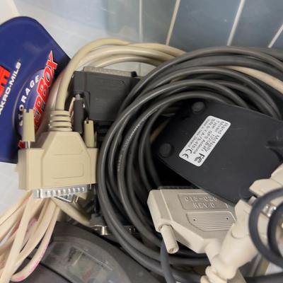 TUB Of Old Electronic, Wires, Mouse, CD Player - Tub included 