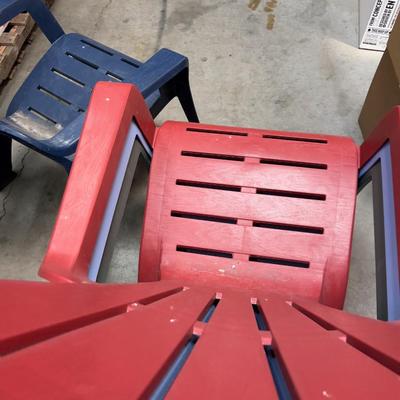 4 Adirondack STYLE  Chairs Plastic