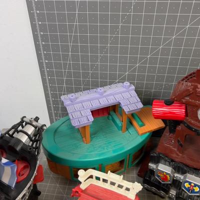 GIANT LOT OF Fisher Price TOYS: Large Scale, Plastic Castle, Ark & Pirate Ship