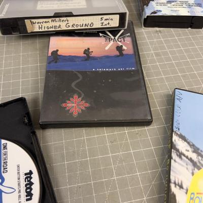 LOT OF WARREN MILLER FILMS, VHS & DVD SKI