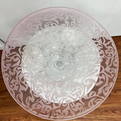Large Michael Weems Art Glass Center Piece Signed
