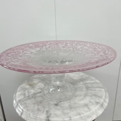Large Michael Weems Art Glass Center Piece Signed