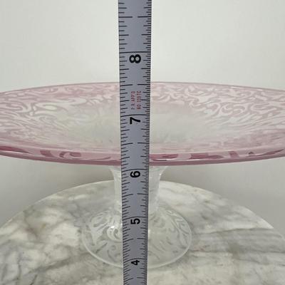 Large Michael Weems Art Glass Center Piece Signed