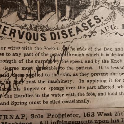 DAVIS & KIDDER'S ANTIQUE MAGNETO-ELECTRIC MACHINE FOR "NERVOUS DISEASES"
