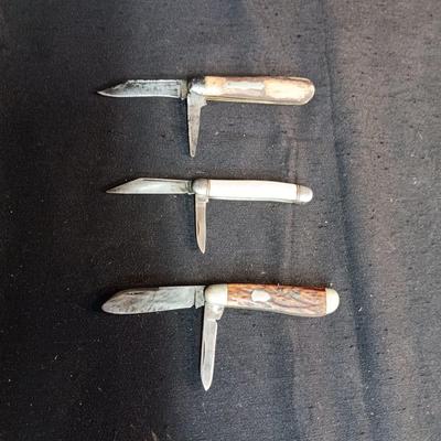 CATTARAUGUS AND 2 OTHER POCKET KNIVES
