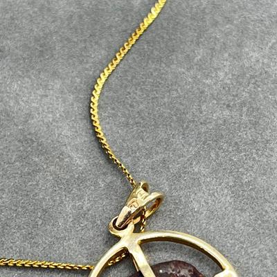 LOT 278J: The Widows Mite- 14K Gold Filled Chain with 14K Gold Coin Holder Pendant -2.9 GTW