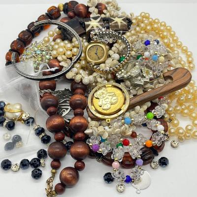 LOT 280J: Misc. Costume jewelry and Craft/Repair Lot