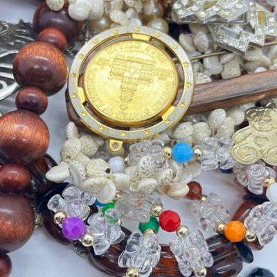 LOT 280J: Misc. Costume jewelry and Craft/Repair Lot
