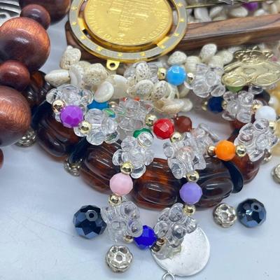 LOT 280J: Misc. Costume jewelry and Craft/Repair Lot