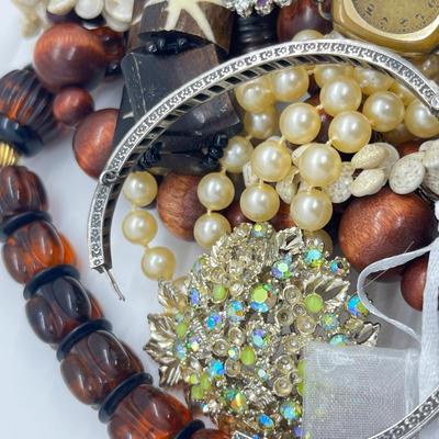 LOT 280J: Misc. Costume jewelry and Craft/Repair Lot