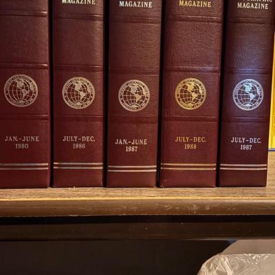 LOT 281: National Geographic Magazine in Faux Leather Slip Cases