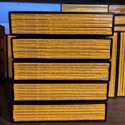 LOT 281: National Geographic Magazine in Faux Leather Slip Cases