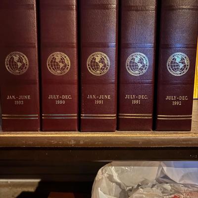 LOT 281: National Geographic Magazine in Faux Leather Slip Cases