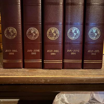 LOT 281: National Geographic Magazine in Faux Leather Slip Cases