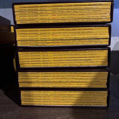 LOT 282: National Geographic Magazine in Faux Leather Slip Cases