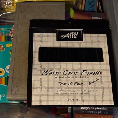 LOT 283: Three Drawer Plastic Organizer Full of Drawing/Painting/Crafting Supplies
