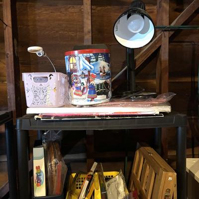 LOT 285: Crafting & More Supplies w/Shelf