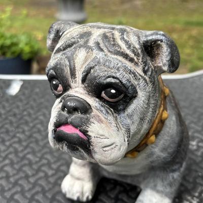 LOT 288: Wallace Berrie Scottie Dog Planter & Bulldog Sculptures