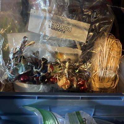 LOT 290 Black Metal Wire Shelf & Craft Supplies