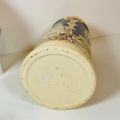 LOT 306: German Mug Metal Decanter, Shot Glasses and More
