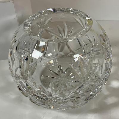 LOT 308: Lenox Snow Queen Figurine, Galway Crystal Bowl, Crystal Perfume Bottle, Glass Ink Well and More