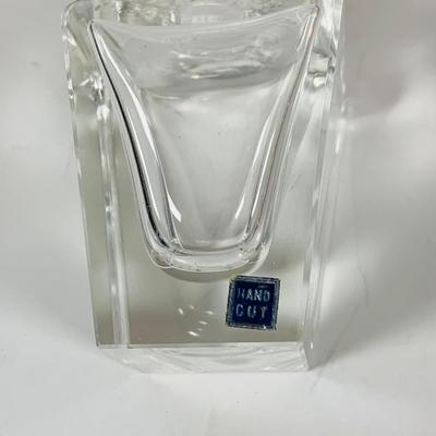 LOT 308: Lenox Snow Queen Figurine, Galway Crystal Bowl, Crystal Perfume Bottle, Glass Ink Well and More
