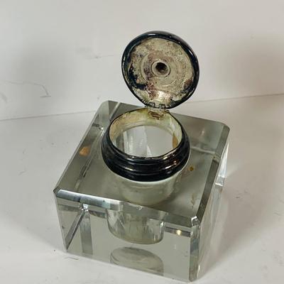 LOT 308: Lenox Snow Queen Figurine, Galway Crystal Bowl, Crystal Perfume Bottle, Glass Ink Well and More