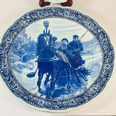 LOT 327: Set of Two (2) Large Delfts Platters