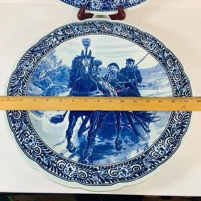 LOT 327: Set of Two (2) Large Delfts Platters