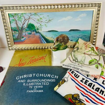 LOT 328: Land Down Under New Zealand Art, Books Memorabilia and Kiwi Bird Figurine