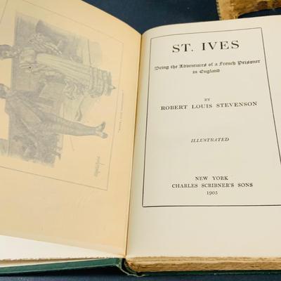 LOT 334: St Ives by Robert Louis Stevenson 1905, The History of Sandford & Merton by Thomas Day 1852 and the Complete Works of Robert...