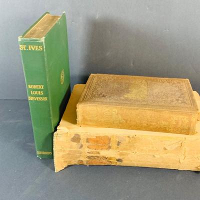 LOT 334: St Ives by Robert Louis Stevenson 1905, The History of Sandford & Merton by Thomas Day 1852 and the Complete Works of Robert...