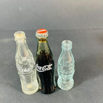 LOT335: Glassboro State Glasses, Wheaton Glass, Longaberger Basket, Table Linens Mini Coke Bottles and More