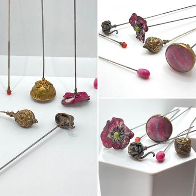 LOT 340: Colorful Vintage / Antique Hat Pins