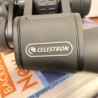 LOT 341: Collection of Books with Celestron Binoculars- Birds, Nature, Animals, Historical New Jersey and Pennsylvania and More