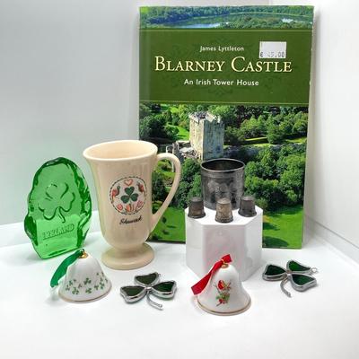 LOT 356: Ireland Themed Collection - Guinness Ice Buckets, Book, Miniature Bells, Thimbles (Sterling Included) and More