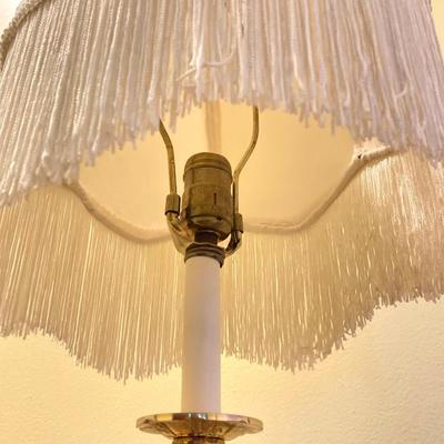 LOT 357: Pair of Brass Table Lamps