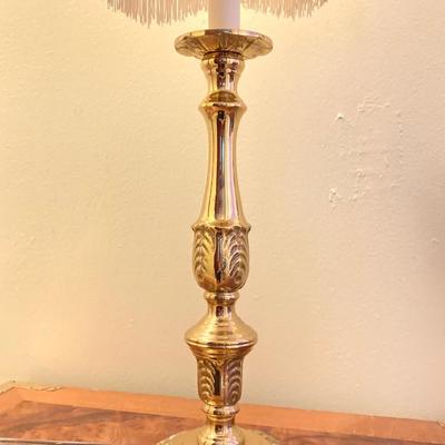 LOT 357: Pair of Brass Table Lamps