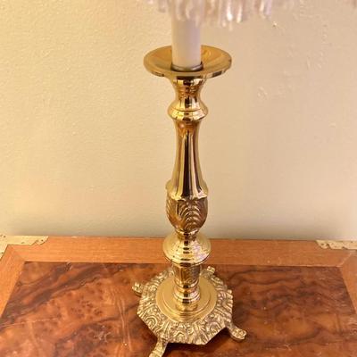 LOT 357: Pair of Brass Table Lamps