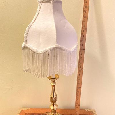 LOT 357: Pair of Brass Table Lamps