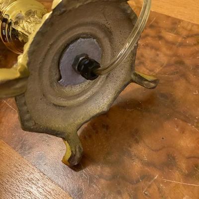 LOT 357: Pair of Brass Table Lamps
