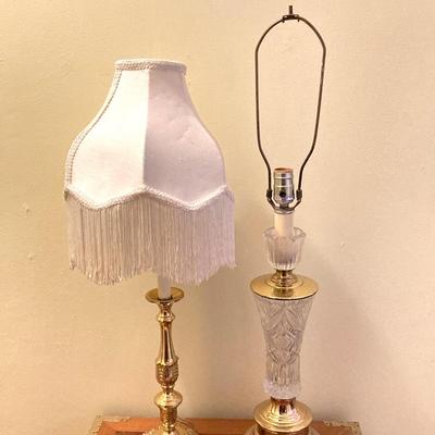 LOT 357: Pair of Brass Table Lamps