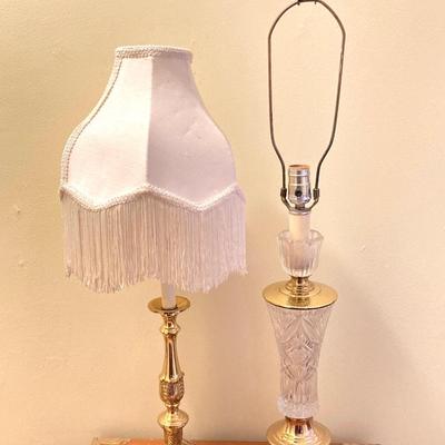 LOT 357: Pair of Brass Table Lamps